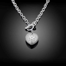 silver plated chain key to inset heart necklaces pendants for women men jewelry smtn022 J4U66