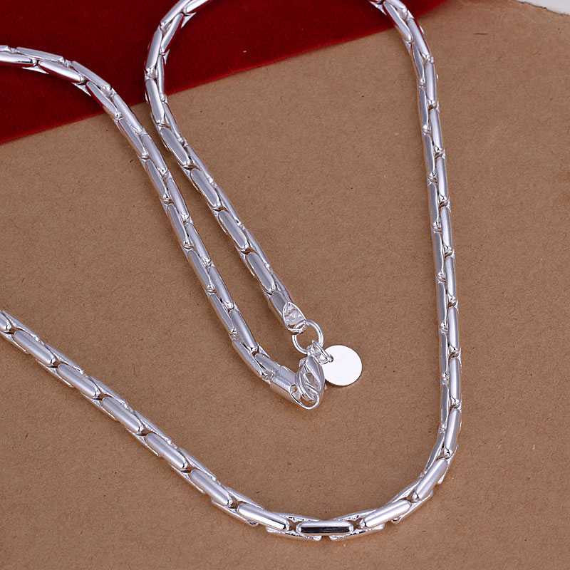 silver plated chain lock chain necklaces pendants for women men jewelry smtn05 J4U66