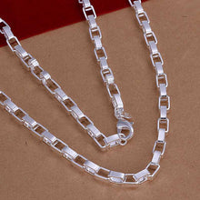silver plated chain long box necklaces pendants for women men jewelry smtn200 J4U66