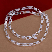 silver plated chain long box necklaces pendants for women men jewelry smtn200 J4U66