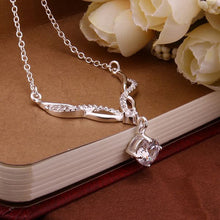 silver plated chain mouth white stone necklaces pendants for women men jewelry smtn531 J4U66