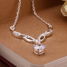 silver plated chain mouth white stone necklaces pendants for women men jewelry smtn531 J4U66