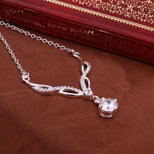 silver plated chain mouth white stone necklaces pendants for women men jewelry smtn531 J4U66