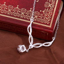 silver plated chain mouth white stone necklaces pendants for women men jewelry smtn531 J4U66