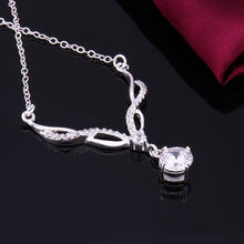 silver plated chain mouth white stone necklaces pendants for women men jewelry smtn531 J4U66