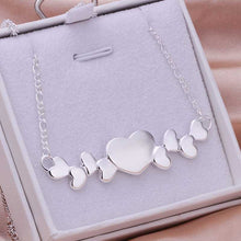 silver plated chain multi hearts necklaces pendants for women men jewelry smtn275 J4U66