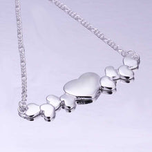 silver plated chain multi hearts necklaces pendants for women men jewelry smtn275 J4U66