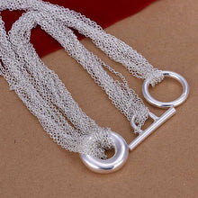 silver plated chain net o to necklaces pendants for women men jewelry smtn003 J4U66