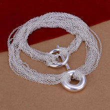 silver plated chain net o to necklaces pendants for women men jewelry smtn003 J4U66