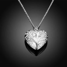 silver plated chain peach heart pendant necklaces pendants for women men jewelry smtn224 J4U66