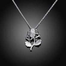 silver plated chain rose flower pendant necklaces pendants for women men jewelry smtn23 J4U66