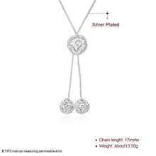 silver plated chain snake chain rose pendant necklaces pendants for women men jewelry smtn03 J4U66