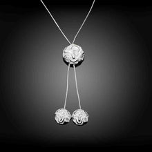 silver plated chain snake chain rose pendant necklaces pendants for women men jewelry smtn03 J4U66