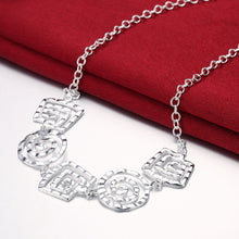 silver plated chain thread necklaces pendants for women men jewelry smtn350 J4U66