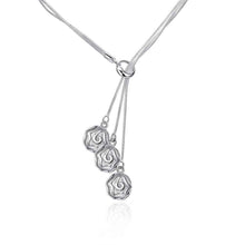 silver plated chain three rose necklaces pendants for women men jewelry smtn04 J4U66