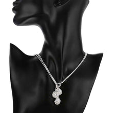 silver plated chain three rose necklaces pendants for women men jewelry smtn04 J4U66