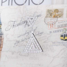 silver plated chain triangle necklaces pendants for women men jewelry smtn33 J4U66