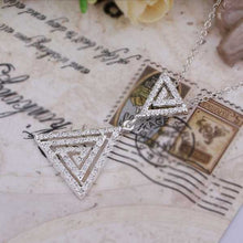 silver plated chain triangle necklaces pendants for women men jewelry smtn33 J4U66