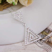 silver plated chain triangle necklaces pendants for women men jewelry smtn33 J4U66