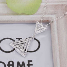silver plated chain triangle necklaces pendants for women men jewelry smtn33 J4U66