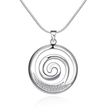silver plated chain whirlwind necklaces pendants for women men jewelry smtn540 J4U66