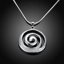 silver plated chain whirlwind necklaces pendants for women men jewelry smtn540 J4U66