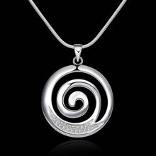 silver plated chain whirlwind necklaces pendants for women men jewelry smtn540 J4U66
