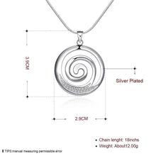 silver plated chain whirlwind necklaces pendants for women men jewelry smtn540 J4U66