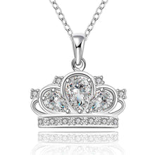 silver plated chain big shine crown necklaces pendants for women men jewelry smtn57 J4U66