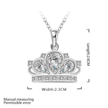 silver plated chain big shine crown necklaces pendants for women men jewelry smtn57 J4U66