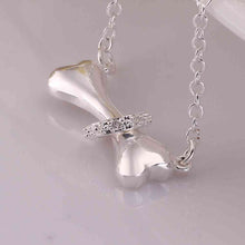 silver plated chain bone forcircle necklaces pendants for women men jewelry smtn24 J4U66
