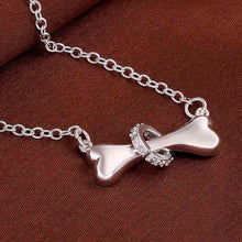 silver plated chain bone forcircle necklaces pendants for women men jewelry smtn24 J4U66