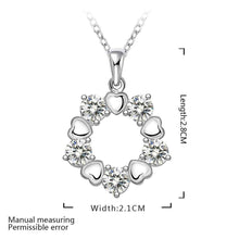 silver plated chain circle flower necklaces pendants for women men jewelry smtn5 J4U66