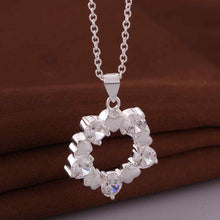silver plated chain circle flower necklaces pendants for women men jewelry smtn5 J4U66