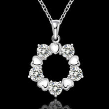 silver plated chain circle flower necklaces pendants for women men jewelry smtn5 J4U66