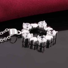 silver plated chain circle flower necklaces pendants for women men jewelry smtn5 J4U66
