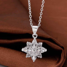 silver plated chain cral eight petals necklaces pendants for women men jewelry smtn51 J4U66