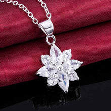 silver plated chain cral eight petals necklaces pendants for women men jewelry smtn51 J4U66