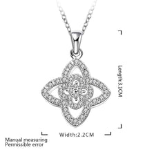 silver plated chain flower necklaces pendants for women men jewelry smtn73 J4U66