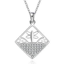 silver plated chain flower in square necklaces pendants for women men jewelry smtn542 J4U66