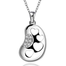 silver plated chain four heart in foot necklaces pendants for women men jewelry smtn72 J4U66