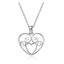 silver plated chain heart need help necklaces pendants for women men jewelry smtn47 J4U66