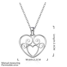 silver plated chain heart need help necklaces pendants for women men jewelry smtn47 J4U66