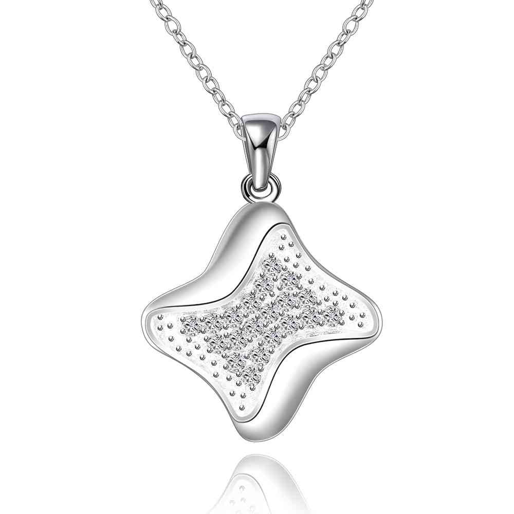 silver plated chain like star or not necklaces pendants for women men jewelry smtn25 J4U66