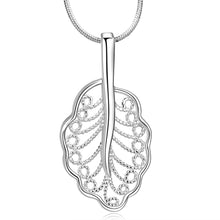 silver plated chain shuye leaf necklaces pendants for women men jewelry smtn J4U66