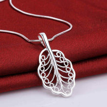 silver plated chain shuye leaf necklaces pendants for women men jewelry smtn J4U66