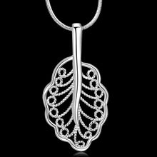 silver plated chain shuye leaf necklaces pendants for women men jewelry smtn J4U66