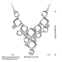 silver plated chain squares web all necklaces pendants for women men jewelry smtn J4U66