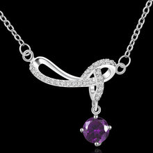 silver plated chain stone bow necklaces pendants for women men jewelry smtn537 J4U66
