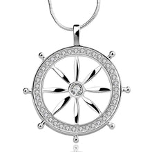 silver plated chain wheel necklaces pendants for women men jewelry smtn7 J4U66
